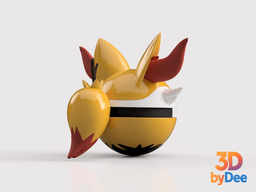 Braixen Pokeball 3d model