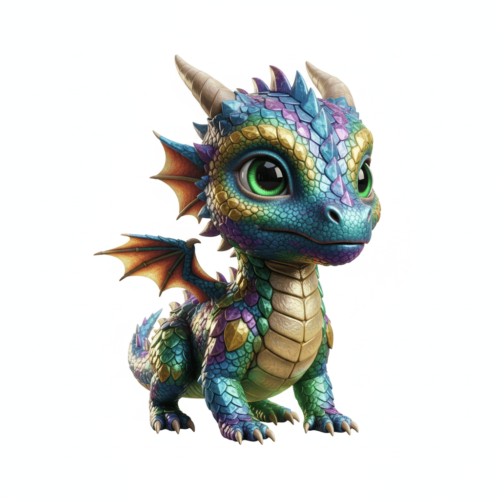 Cute Dragon : Tiny Legendary Hatchling Dragon Beast 3d model