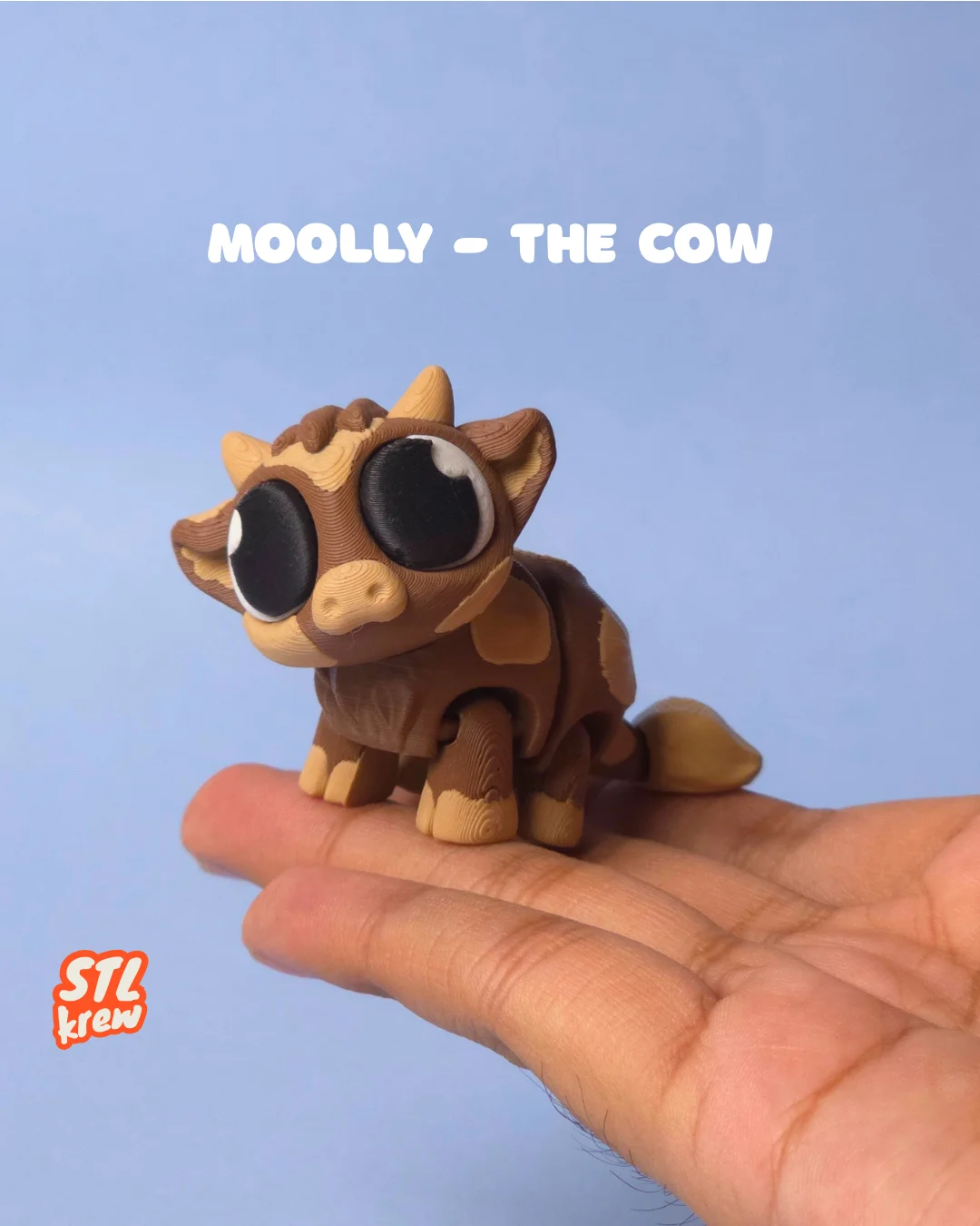 Cute articulated cow - Moolly 3d model
