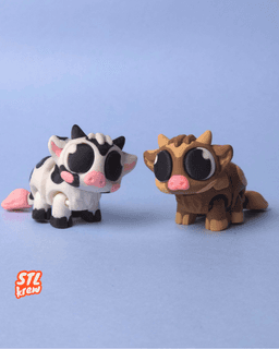 Cute articulated cow - Moolly 3d model