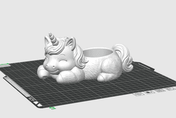 Unicorn Planter STL – Cute Unicorn Plant Pot – Kawaii Animal Succulent Planter – 3D Print File – Des 3d model