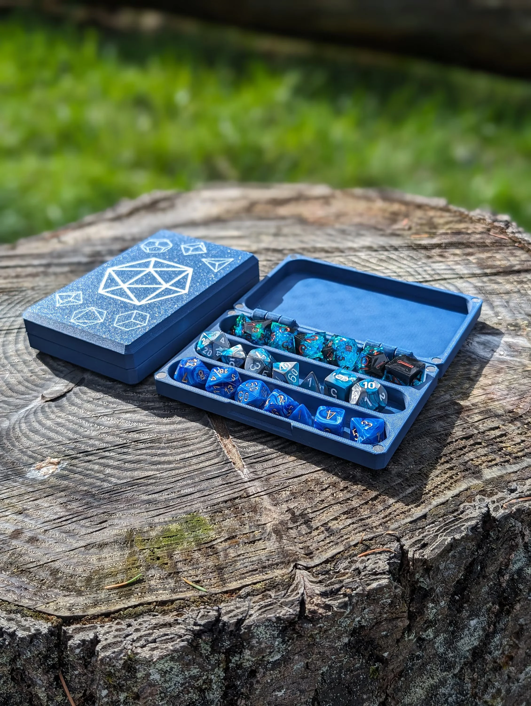 Dice Storage Vault for D&D and Pathfinder - Triple Set Dice Box STL - Tabletop Game Accessories 3d model