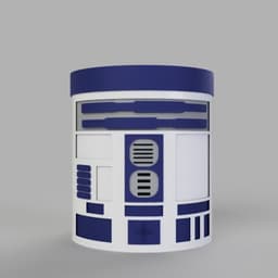 R2D2 Can Cup - Workspace challenge 3d model