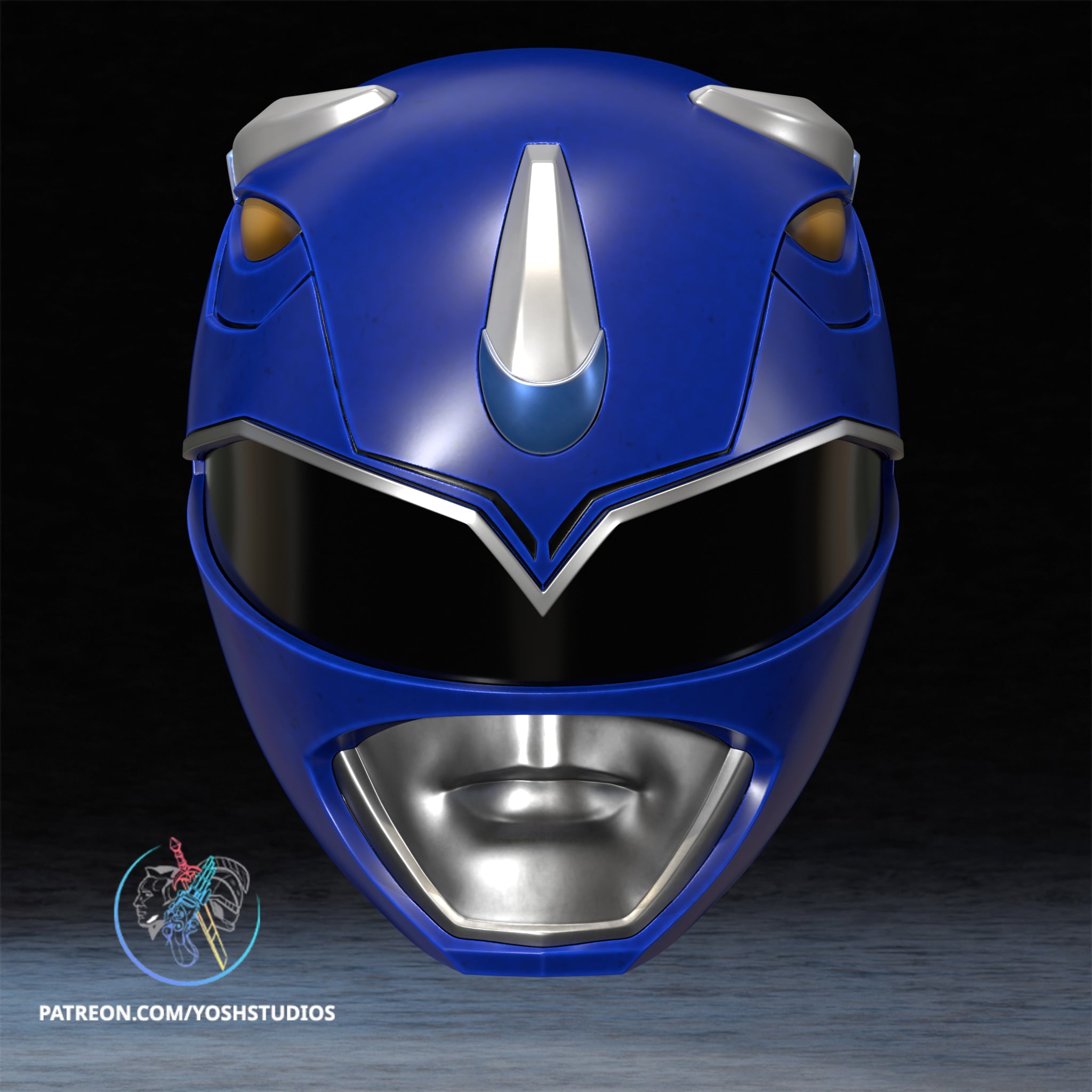 OG Blue Helmet 3D Printer STL File 3d model