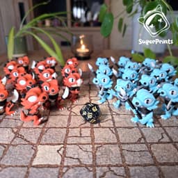 Kobolds - Easy Multicolor FDM RPG Minis (No supports) 3d model