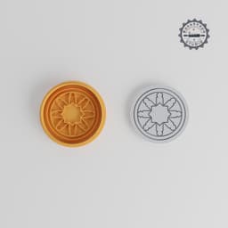Mandala Shape Cutter & Stamp, Perfect for Cookies & Fondant, Abstract Pattern, 6-Piece Set, Small to Large Sizes PRODUCT_5153 3d model