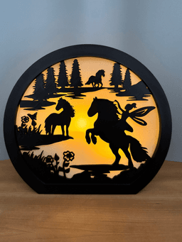 Unicorn and Fairy Lamp Night Light Horse Lamp Unicorn Decor Tea Light holder Candle Holder 3d model