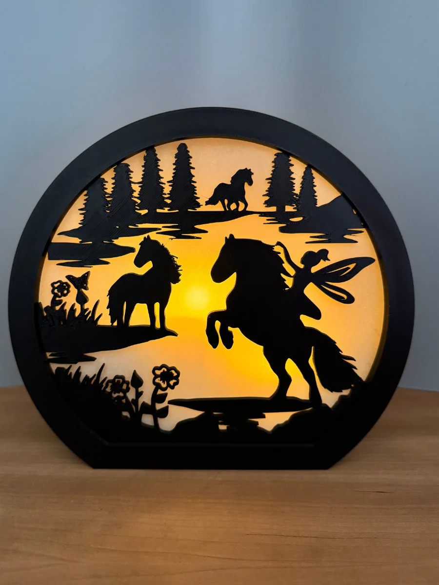 Unicorn and Fairy Lamp Night Light Horse Lamp Unicorn Decor Tea Light holder Candle Holder 3d model