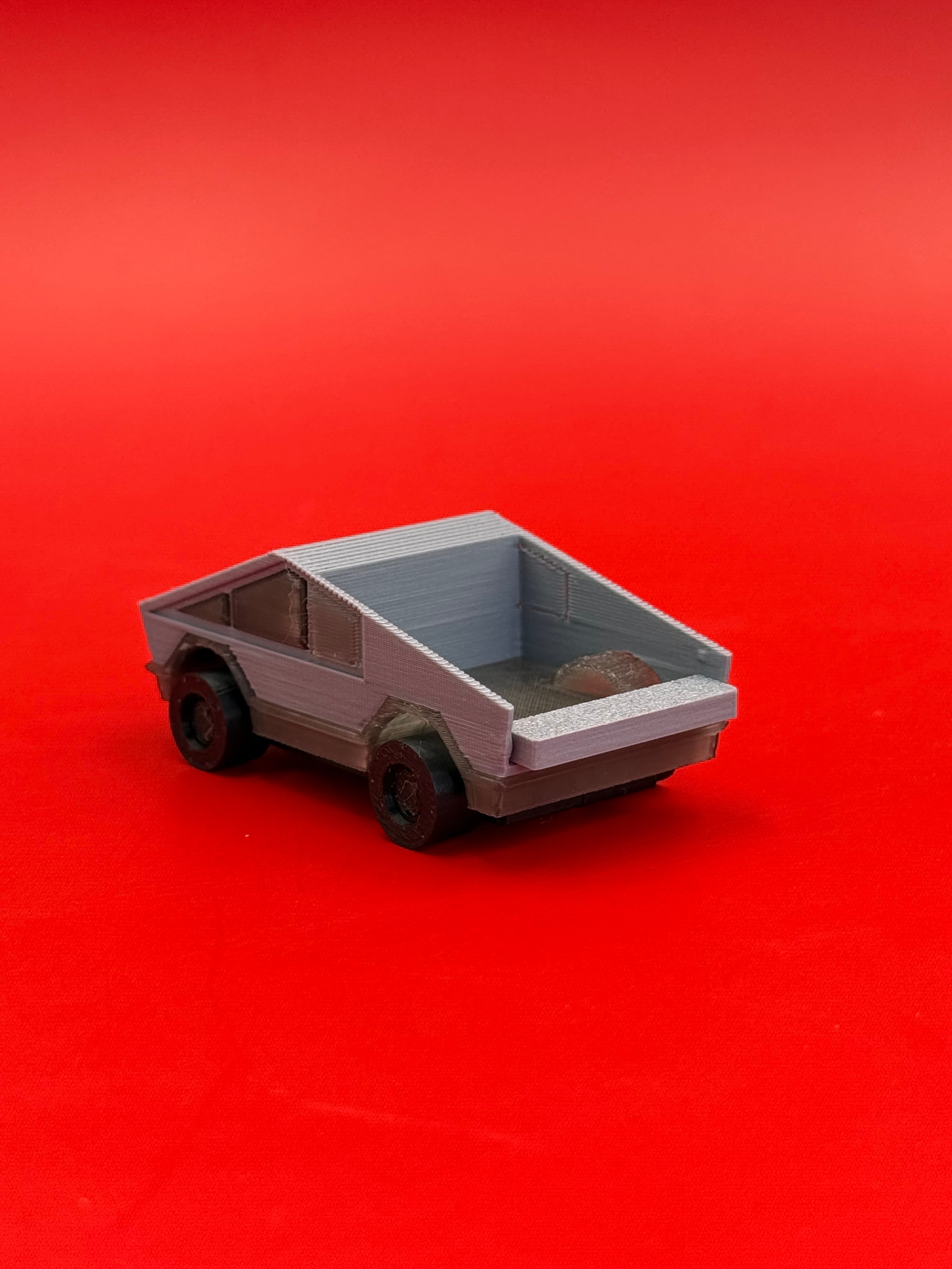 Tesla Cybertruck Print & Assemble Kit With Working Wheels 3d model