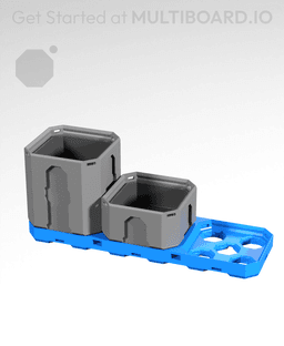 3x1 CU - Multibin Base Plate 3d model