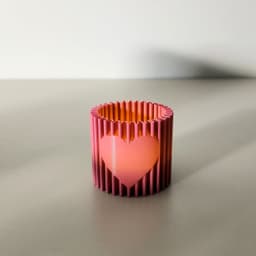 Corrugated Heart Tealight 3d model