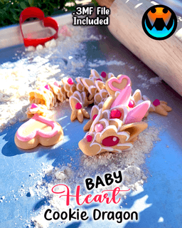 Baby Cookie Heart Dragon 3d model