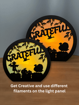 Thanksgiving Lamp Thanksgiving Home Decor Grateful Tea Light Holder Candle Holder 3d model