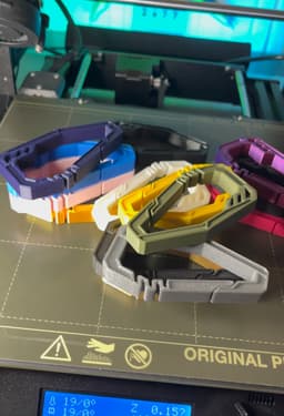 Print in Place Snap Hook 3d model