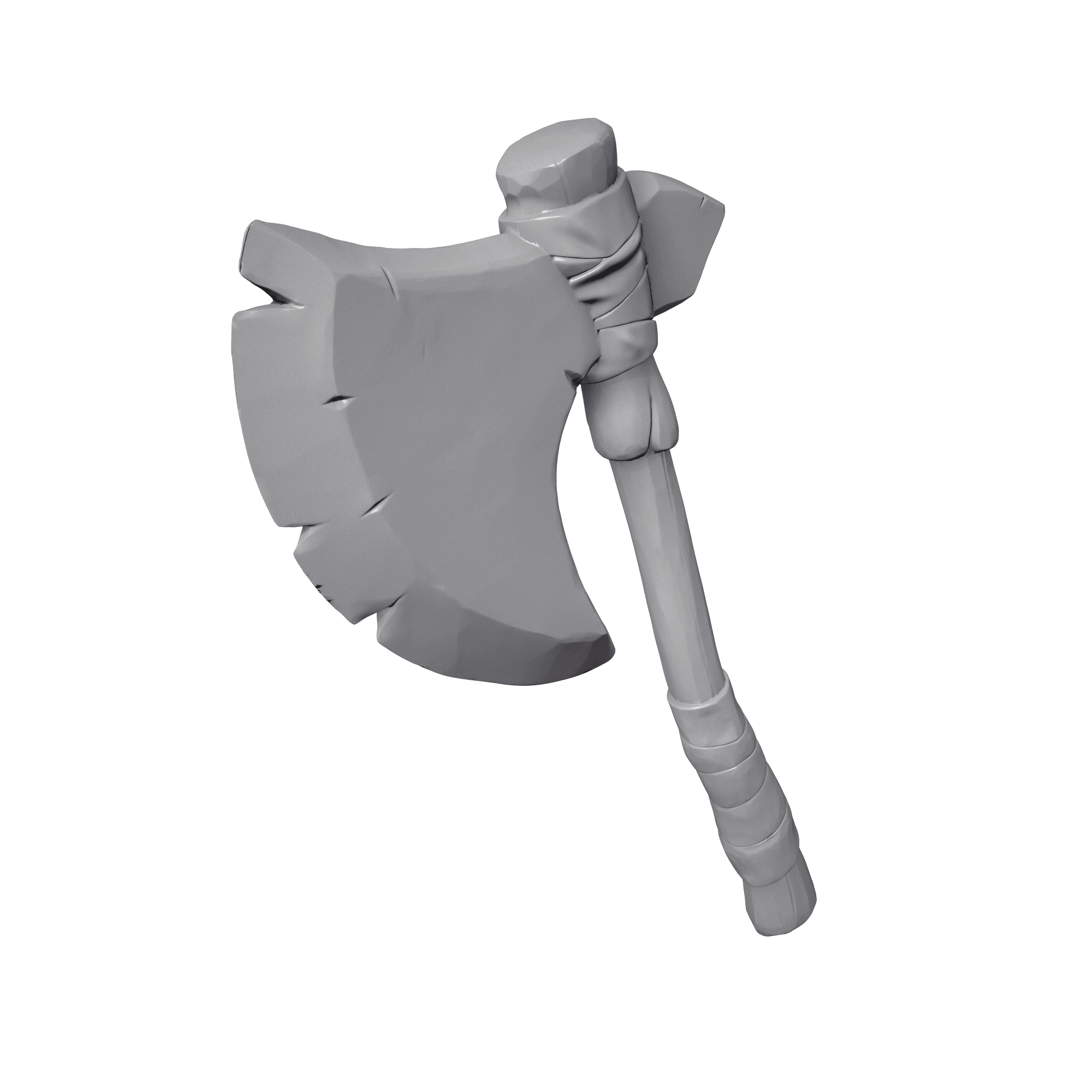 Stylized Tribal Axe - 3D Printable Weapon for Miniatures 3d model