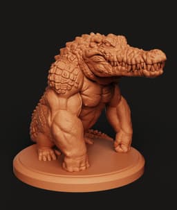 Crocodile Humanoid STL | Fantasy Monster 3D Print | RPG 3d model