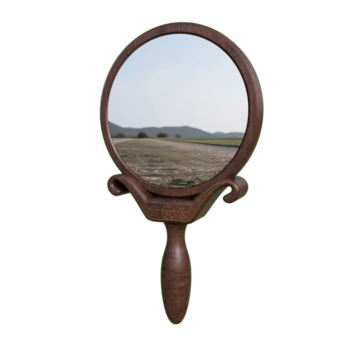 Victorian Hand Mirror and Stand 3d model