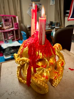 Octo Skull Candle Holder 3d model