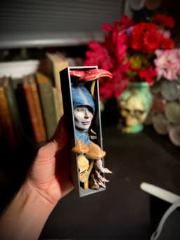 The mushroom witch booknook 3d model