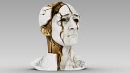 Kintsugi Portrait 3d model