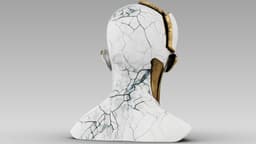 Kintsugi Portrait 3d model