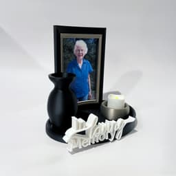 Memorial Frame Display STL | In Loving Memory Photo Frame | Pet Memorial | Remembrance Decor | 4x6 3d model
