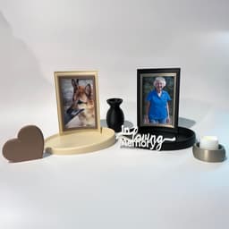 Memorial Frame Display STL | In Loving Memory Photo Frame | Pet Memorial | Remembrance Decor | 4x6 3d model