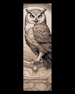 Sketches of the night watchmen - the mysterious Owl - set of bookmarks 3d model