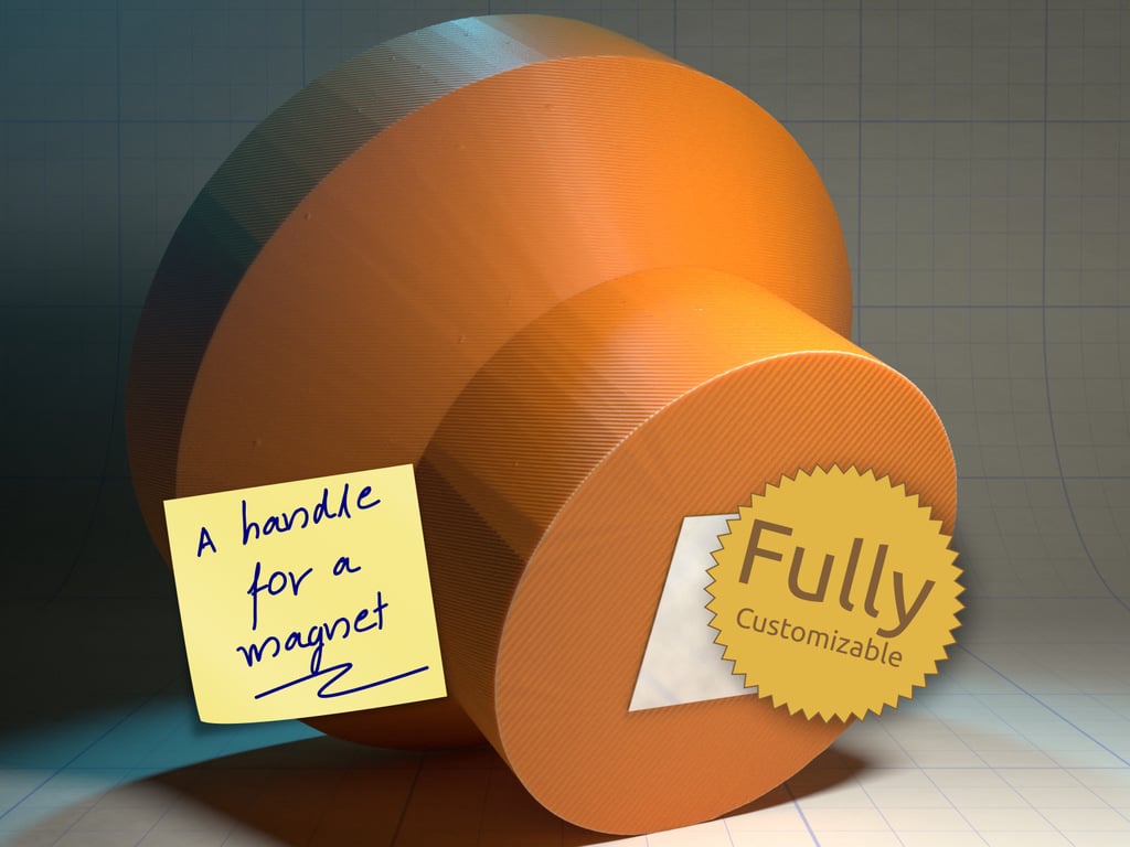 Handle with Magnet 3d model