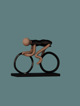 Cyclist sculpture 3d model
