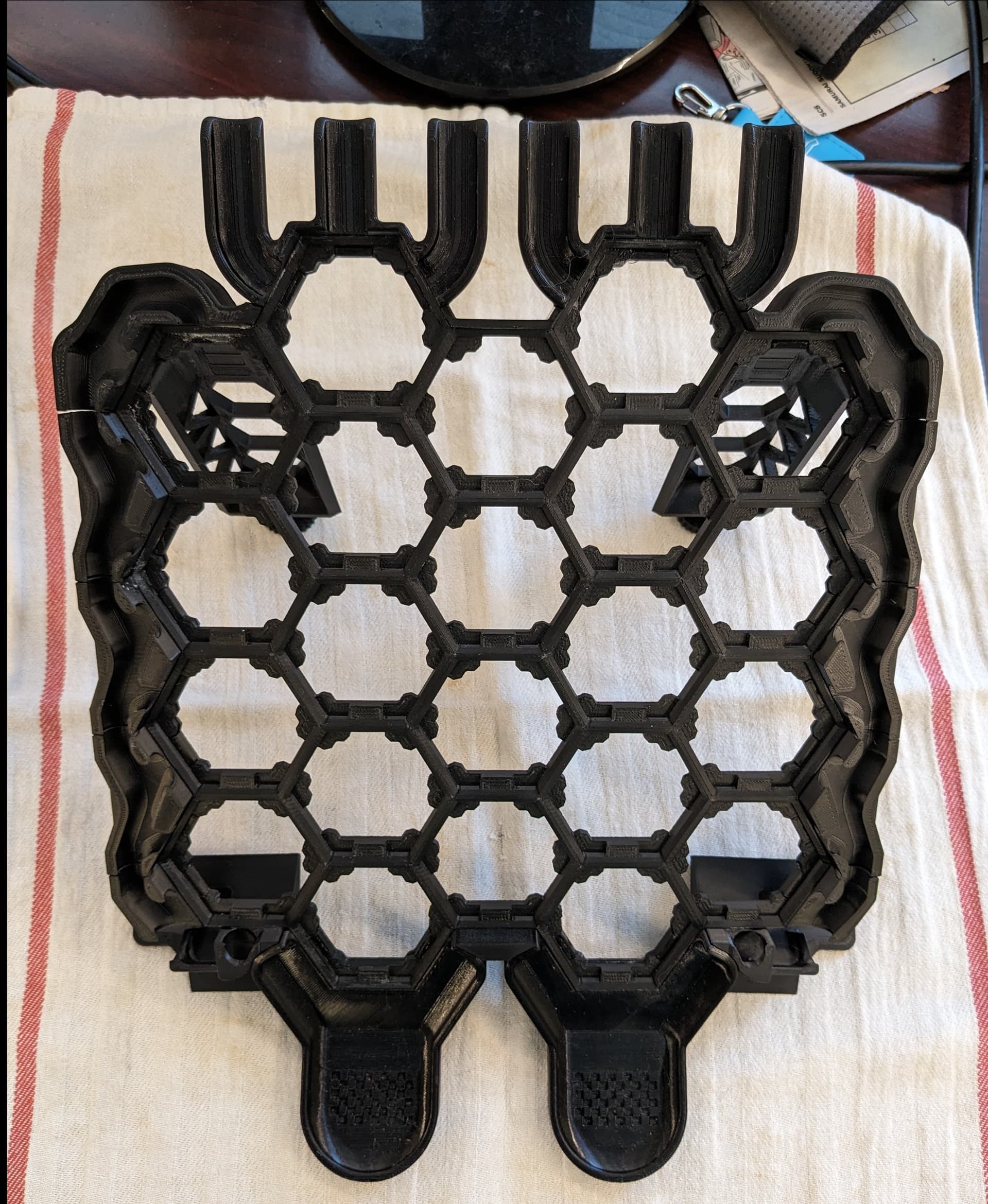 Full set attached with Gorilla Glue CA. Plate and gutters printed in ABS. Adding the gutters made the plate much more rigid.