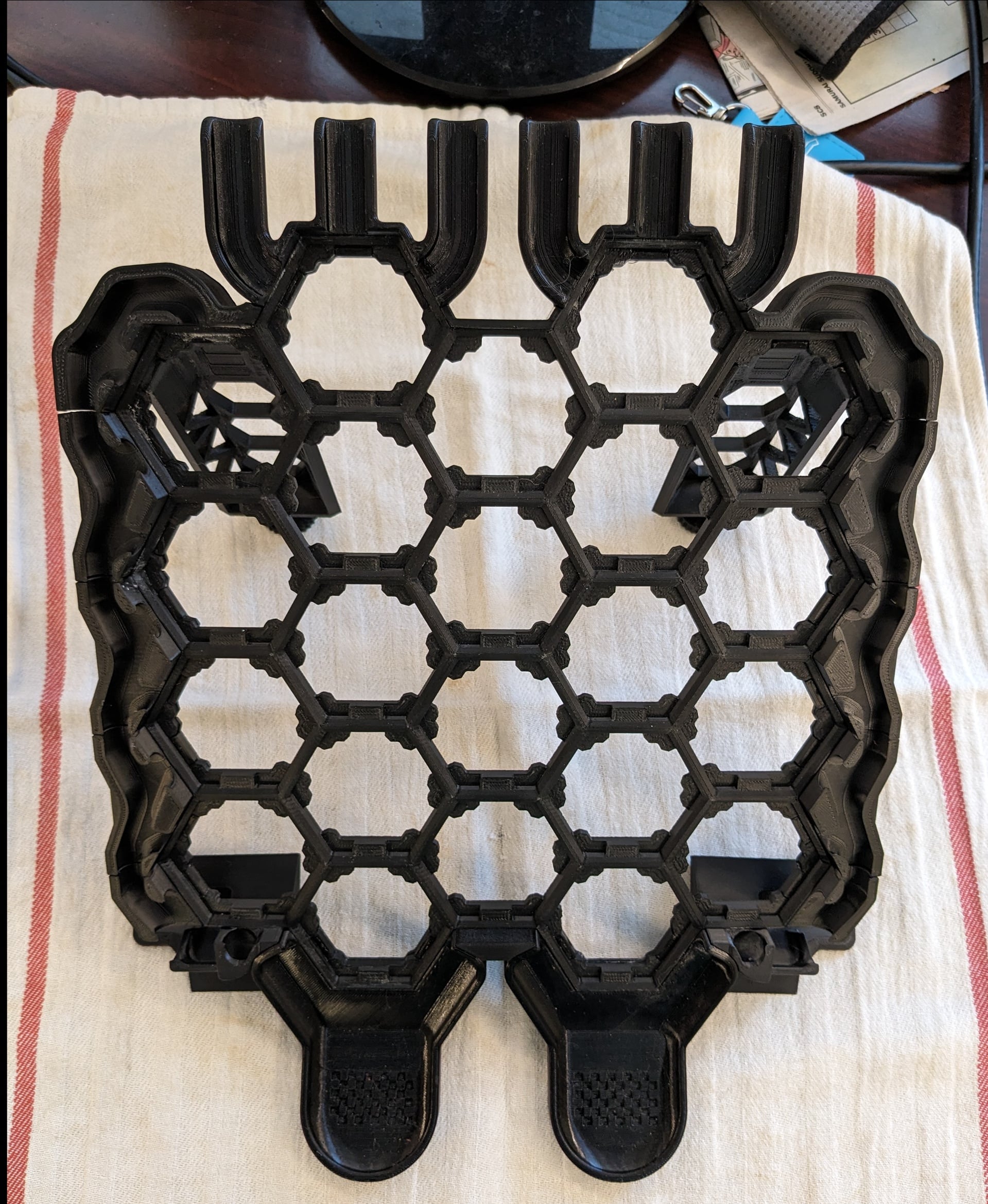 Full set attached with Gorilla Glue CA. Plate and gutters printed in ABS. Adding the gutters made the plate much more rigid.
