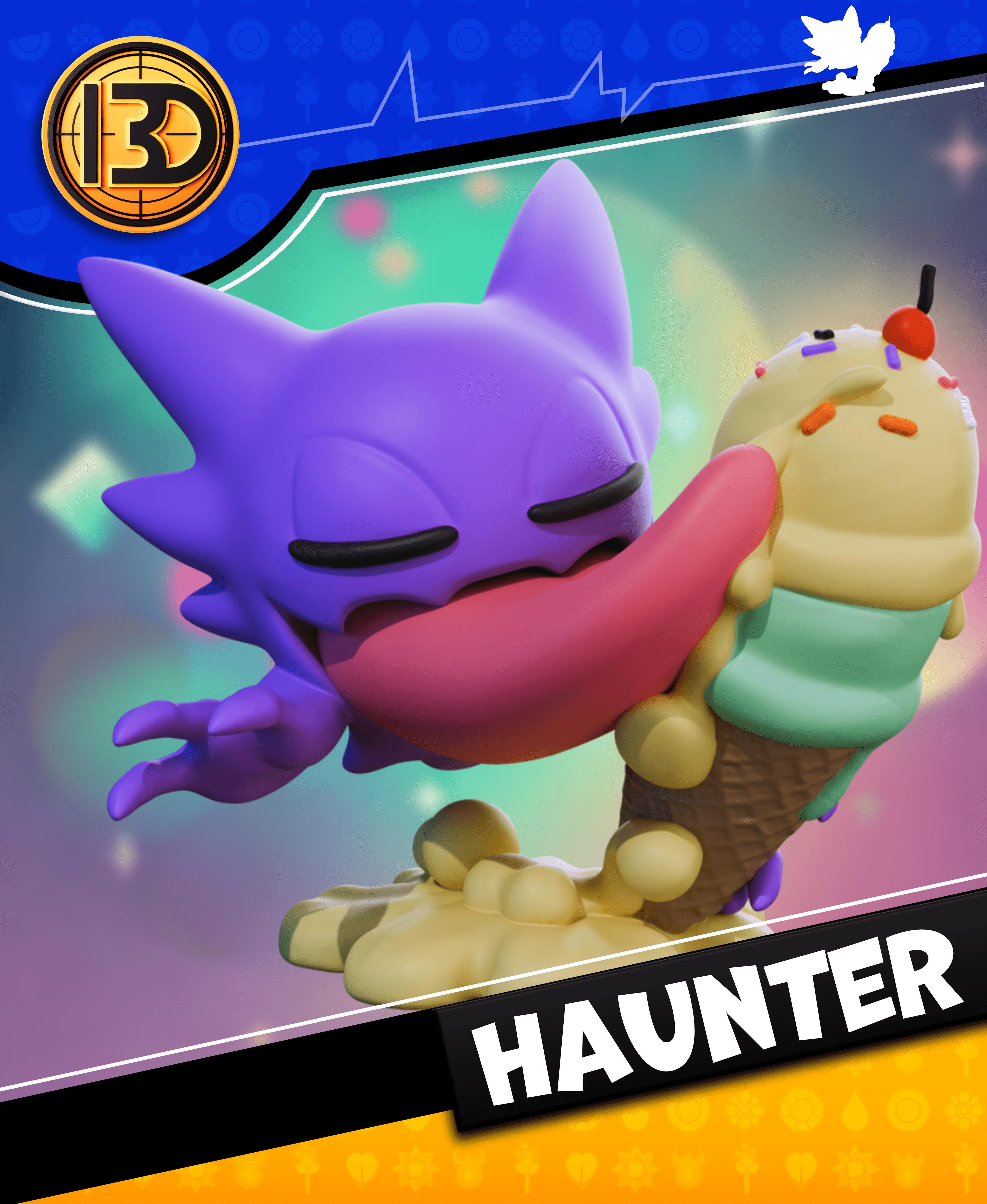 Haunter Eating Ice Cream 3d model