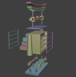 Japanese Torii Dresser 3d model