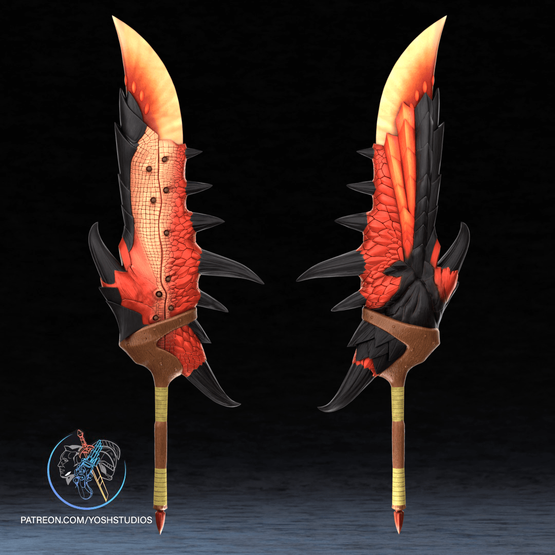 Monster Hunter Rathalos Sword 3D Printer File STL 3d model