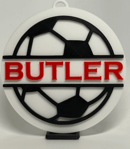 Soccer Name Keychain 3d model