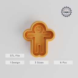 Teddy Bear Shape Cutter & Stamp Set, Cookie & Fondant, 3 Sizes, Perfect Valentine's Gift, Snuggle Bear Design PRODUCT_4973 3d model