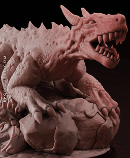 Behir D&D Monster - with Free DnD Pdf - Lizard Beast Perfect for RPG Campaign and Board Games 3d model