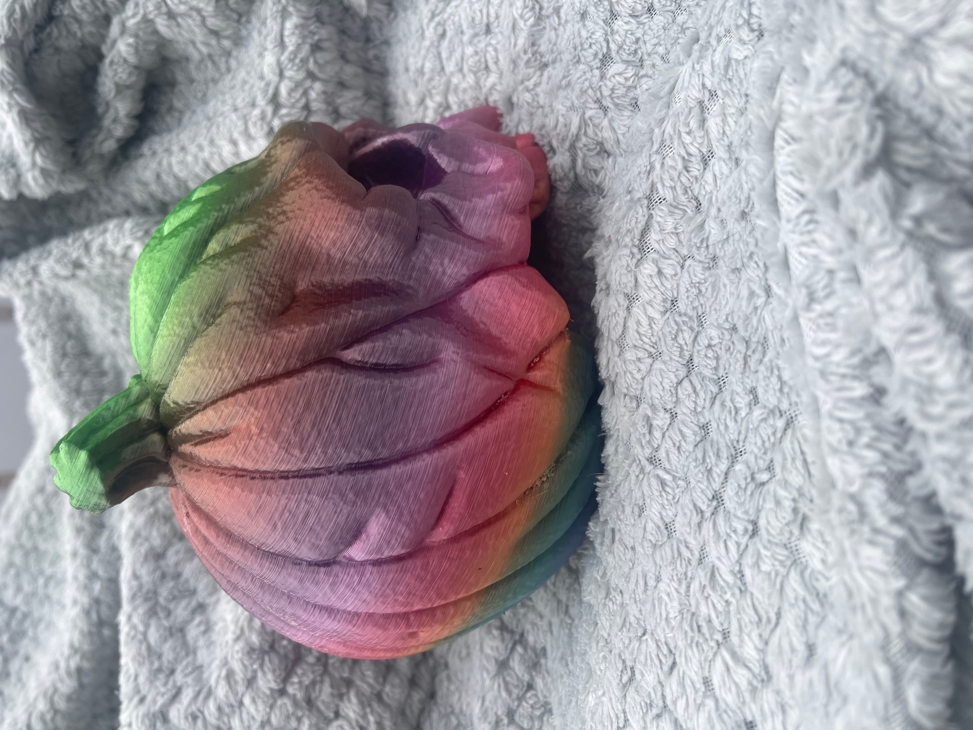 Awesome rainbow skull pumpkin