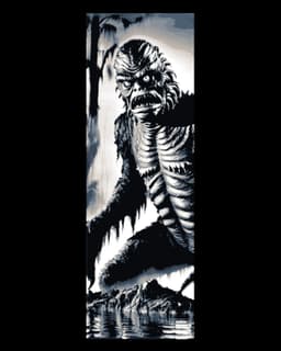 Classic Monsters - the villains in black and white cinema - Set of Bookmarks 3d model