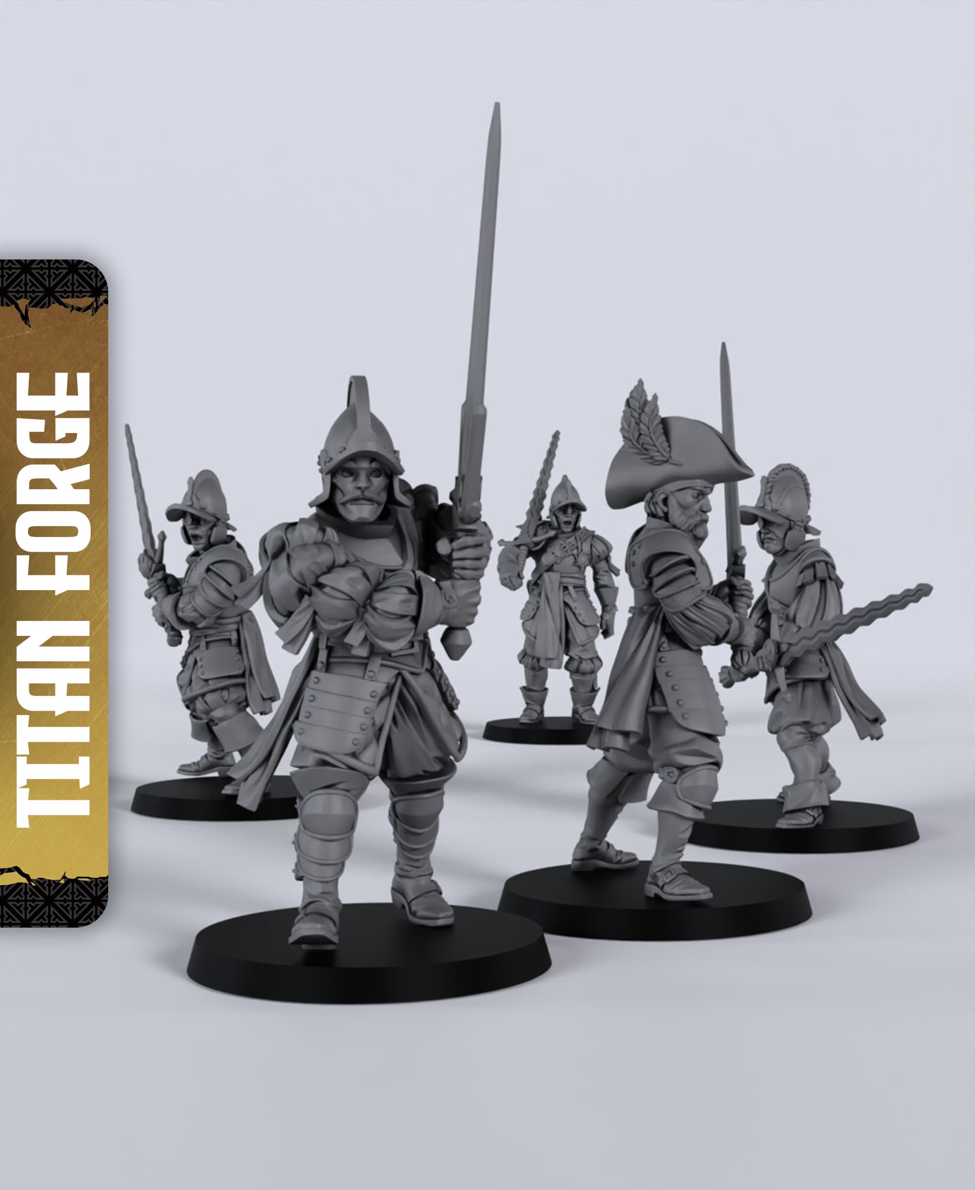 Crusade Greatswords - With Free Dragon - 5e DnD Inspired for RPG and Wargamers 3d model