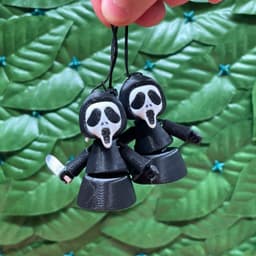 3D Printable Ghost Face Mini Articulated Flexi 3d model