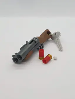 Break Action Shotgun Keychain — Functional Blaster Toy 3d model