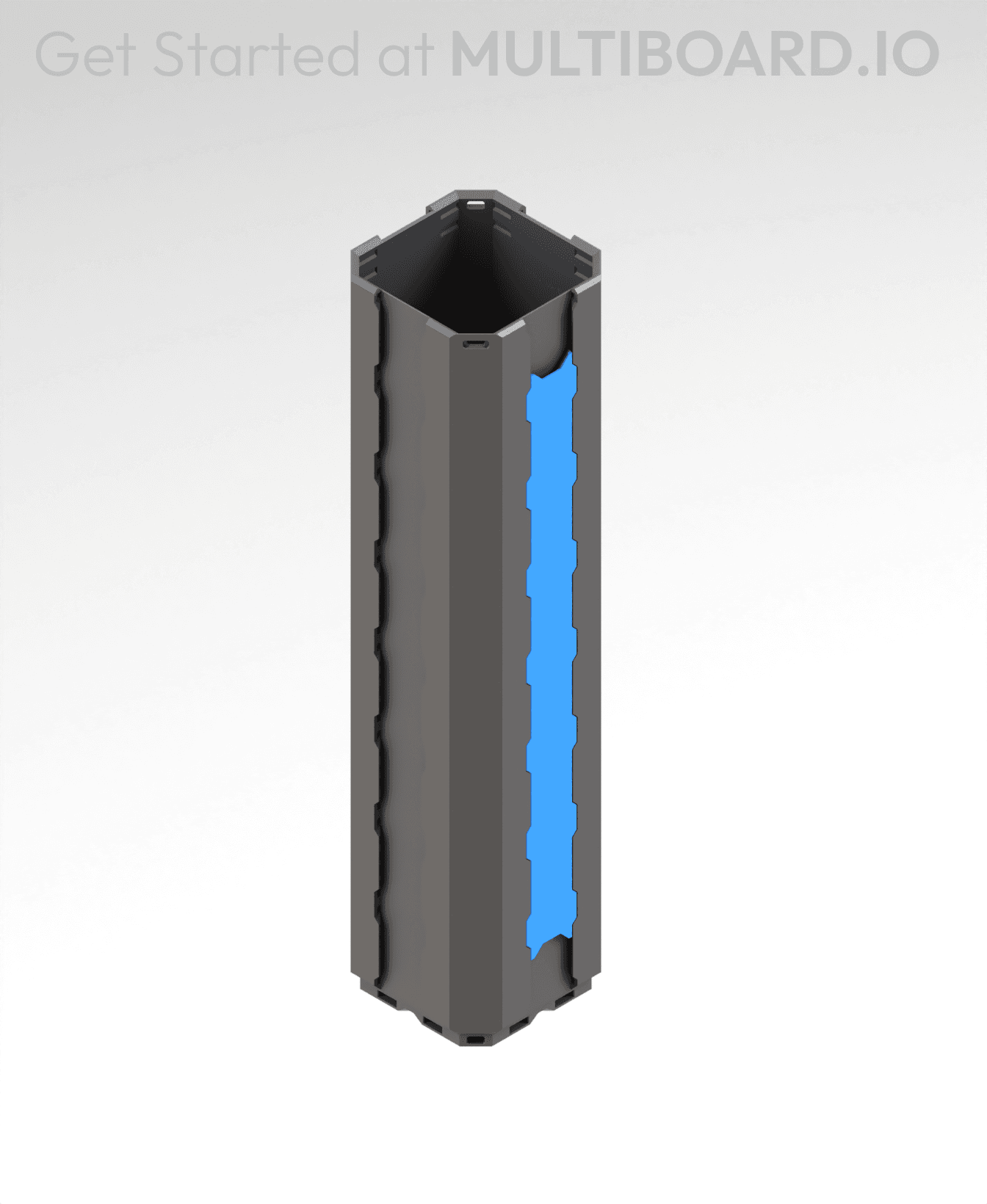 4 LU Bin Fit - XX Cover Locked Lite Rail - (7 MU Rail) 3d model