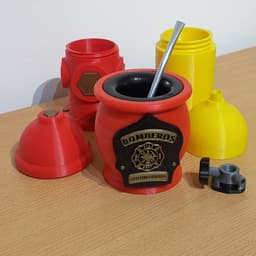 Set de mate de Bomberos Voluntarios 3d model