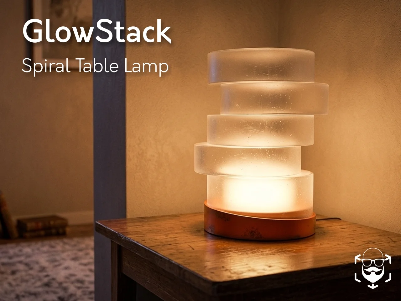 GlowStack – Spiral Table Lamp 3d model