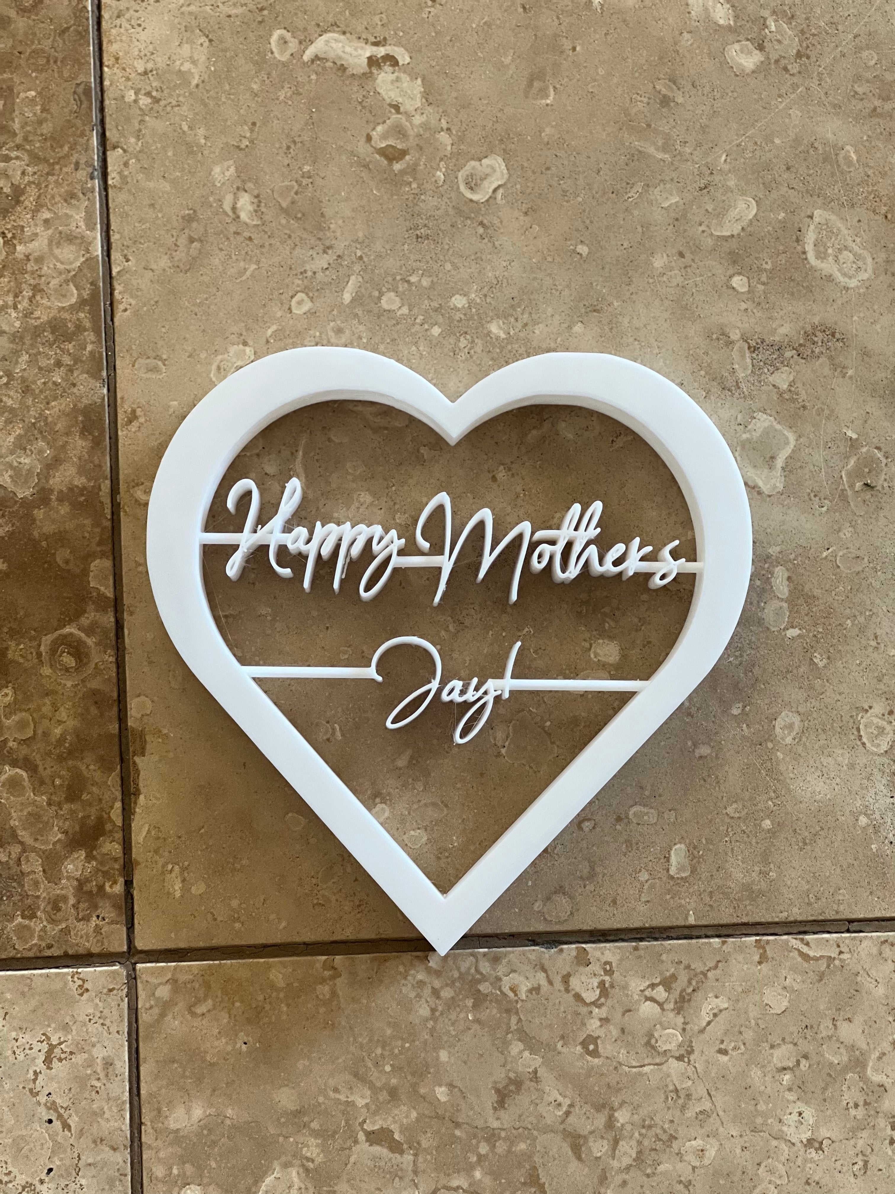 Mothers Day Cake Topper.stl 3d model