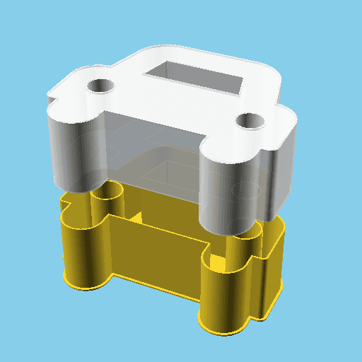 Car Front View, nestable box (v1) 3d model