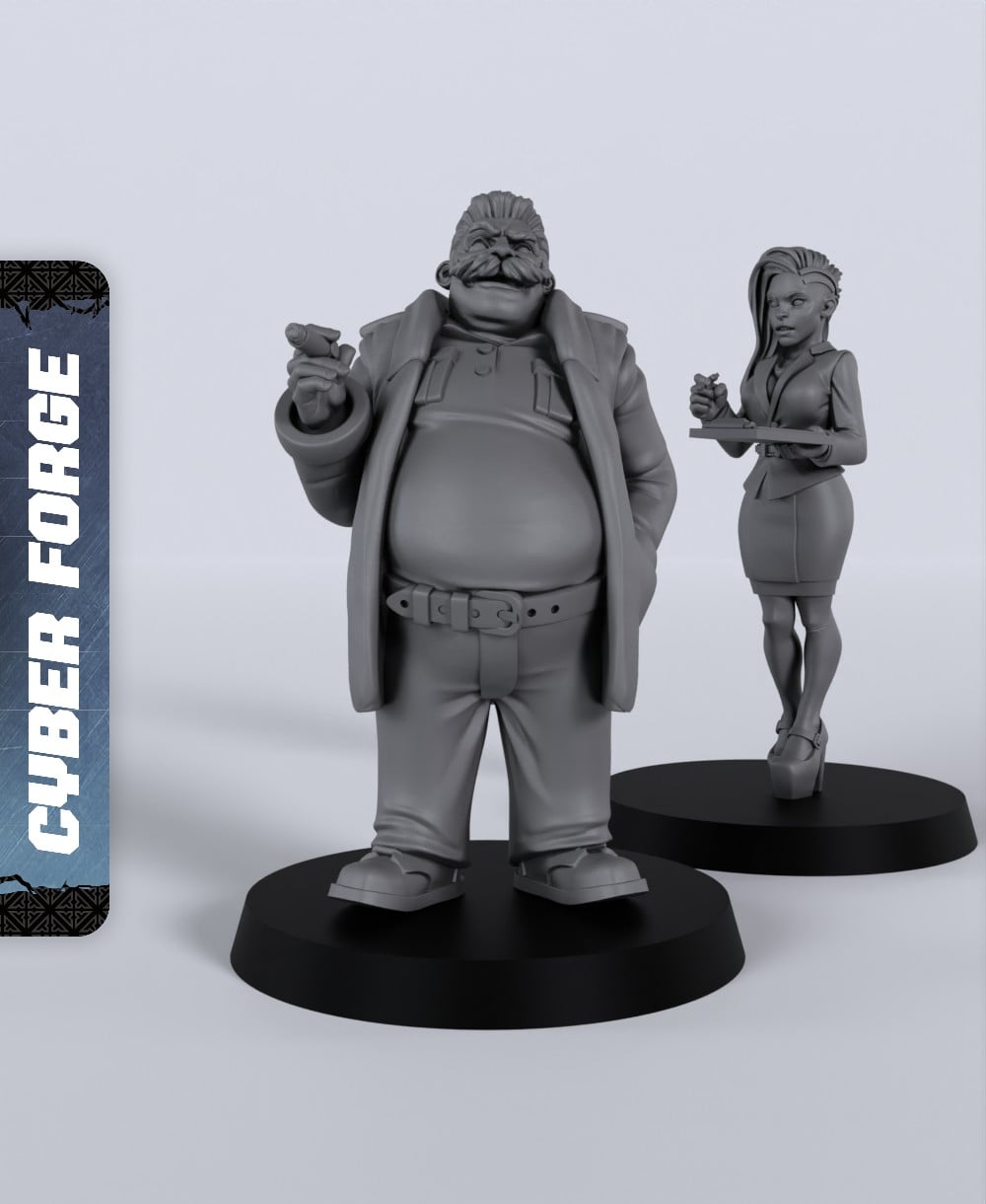Office Civilians - With Free Cyberpunk - Sci-Fi Gift Ideas for RPG and Wargamers 3d model