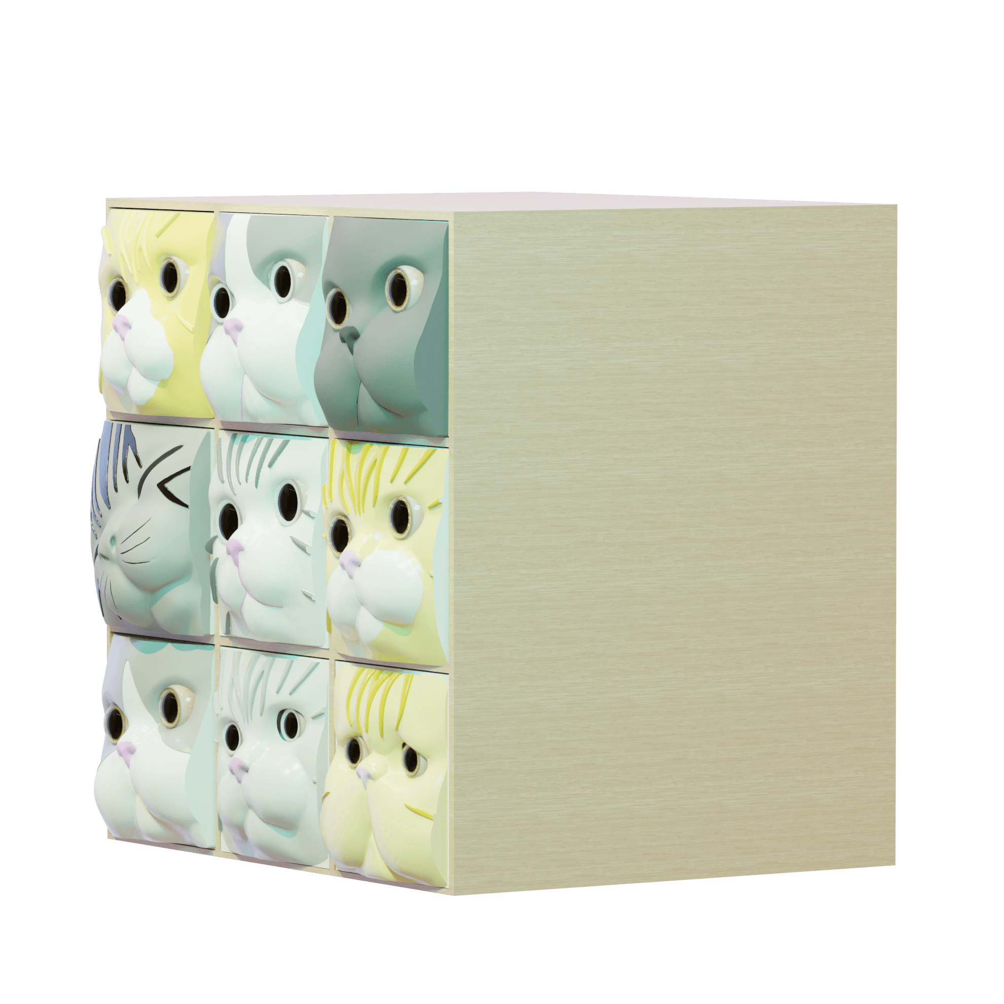Cat Drawers 3d model